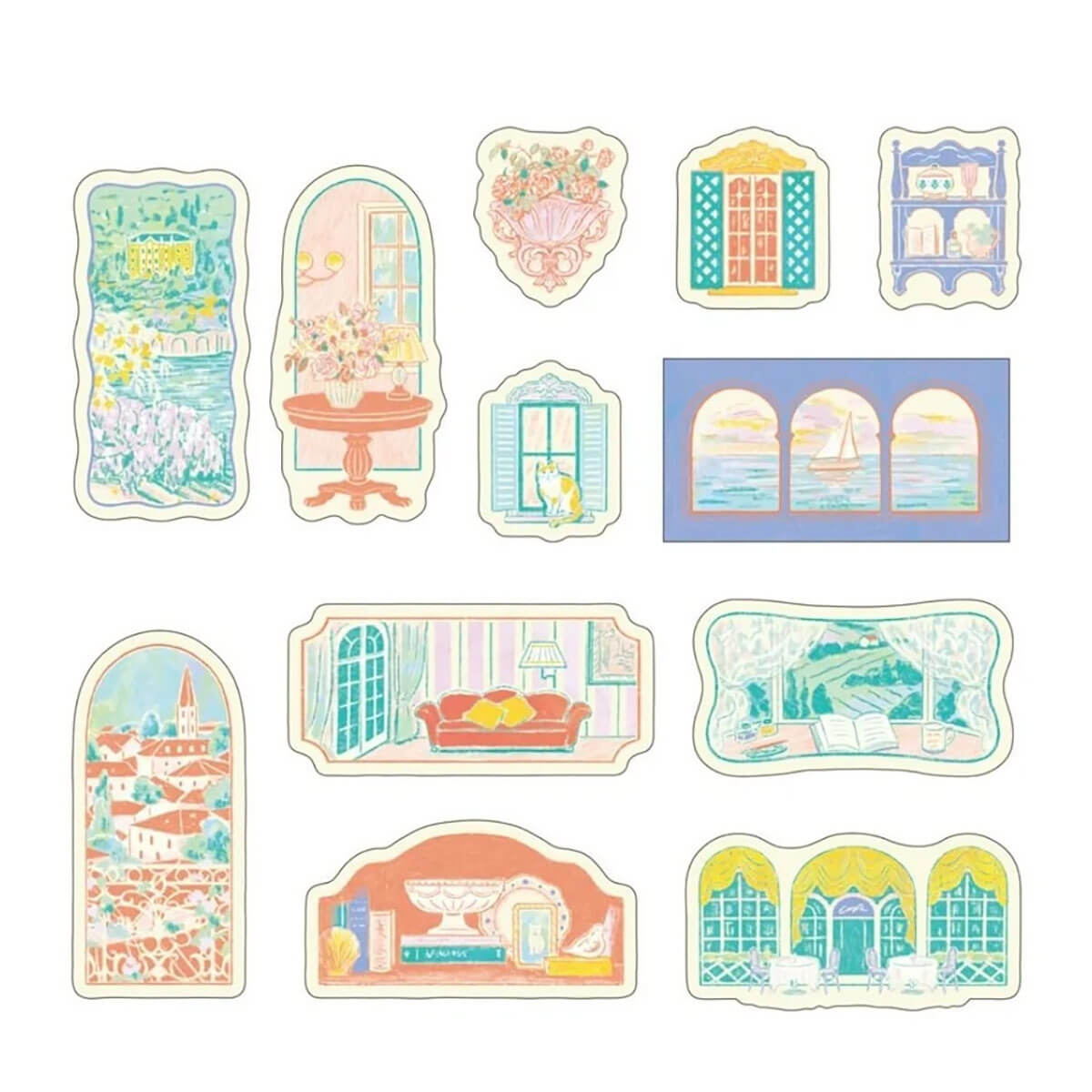 Window Views Yuru Log Roll Stickers by Midori
