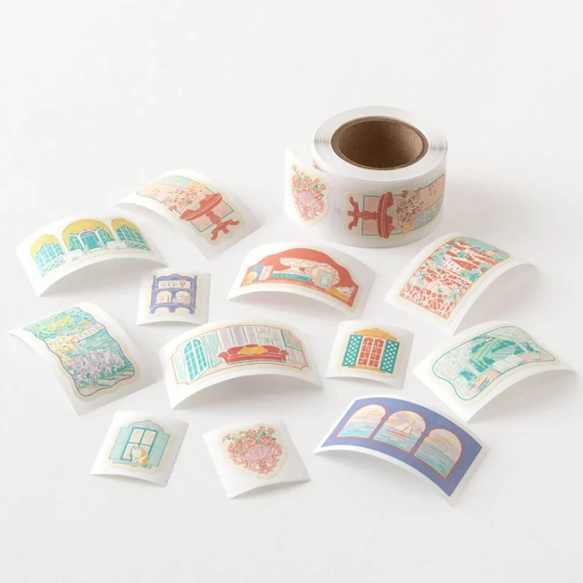 Window Views Yuru Log Roll Stickers by Midori