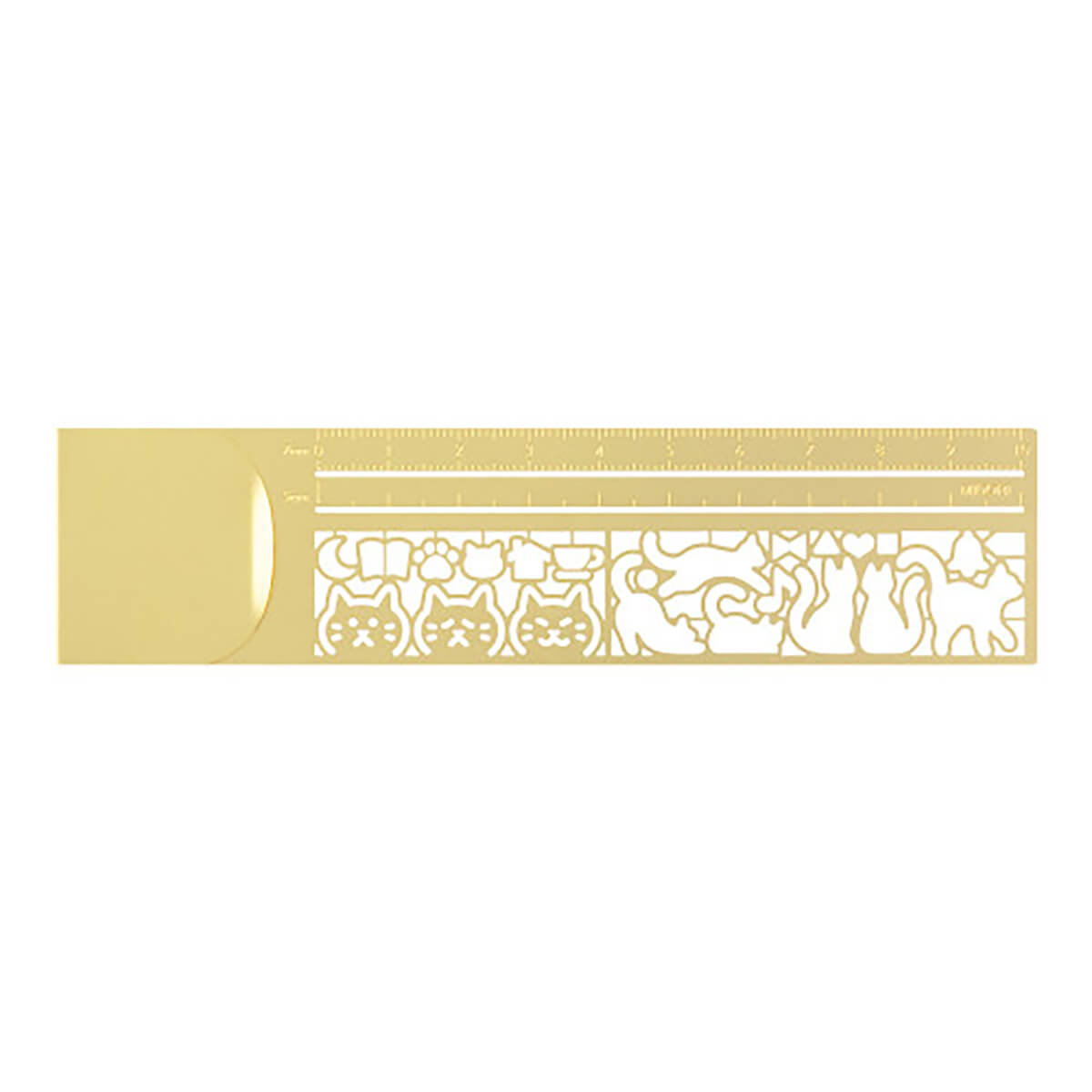 Brass Cat Clip Ruler (A) by Midori