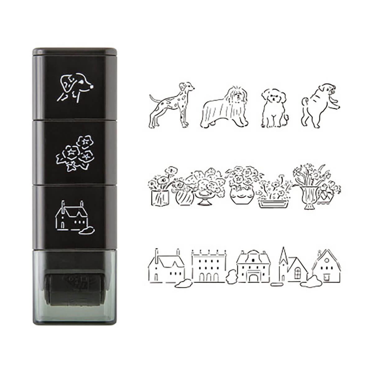 Dog & Landscape Paintable Stamp Roller by Midori