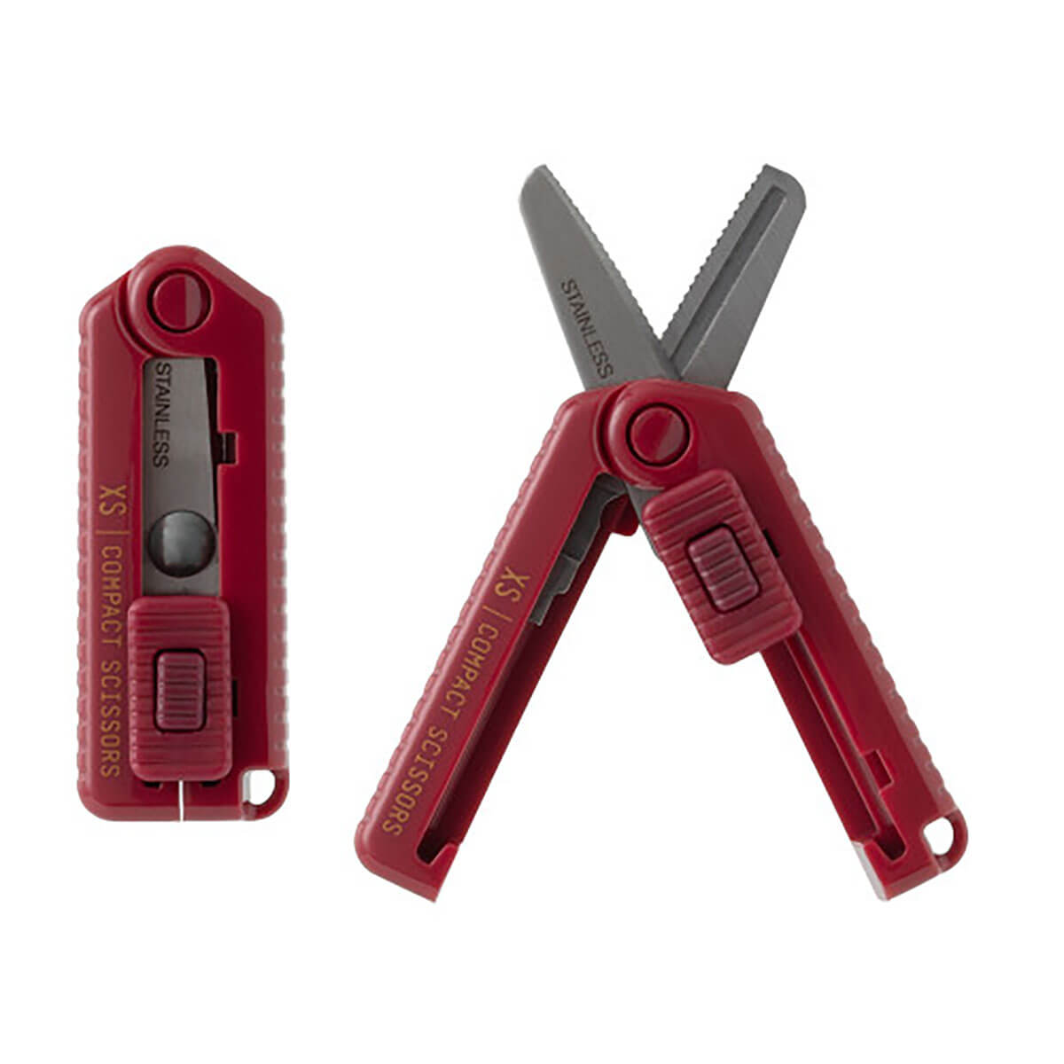 Compact Serrated Scissors in Dark Red (XS) by Midori