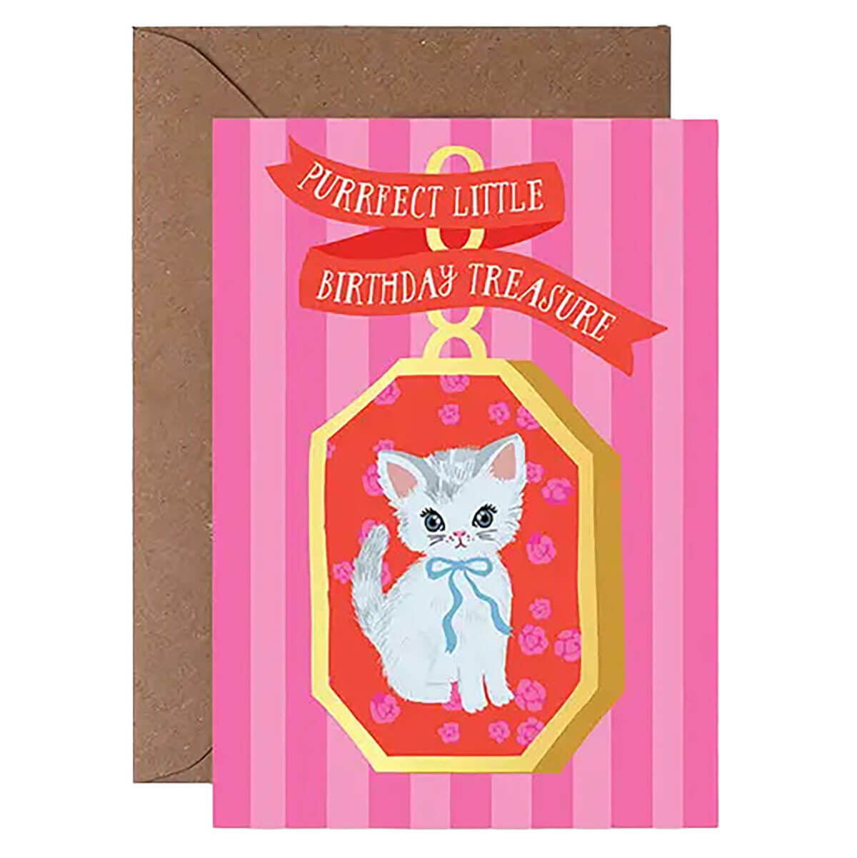 Kitten Vintage Keepsake Birthday Greetings Card by Mifkins