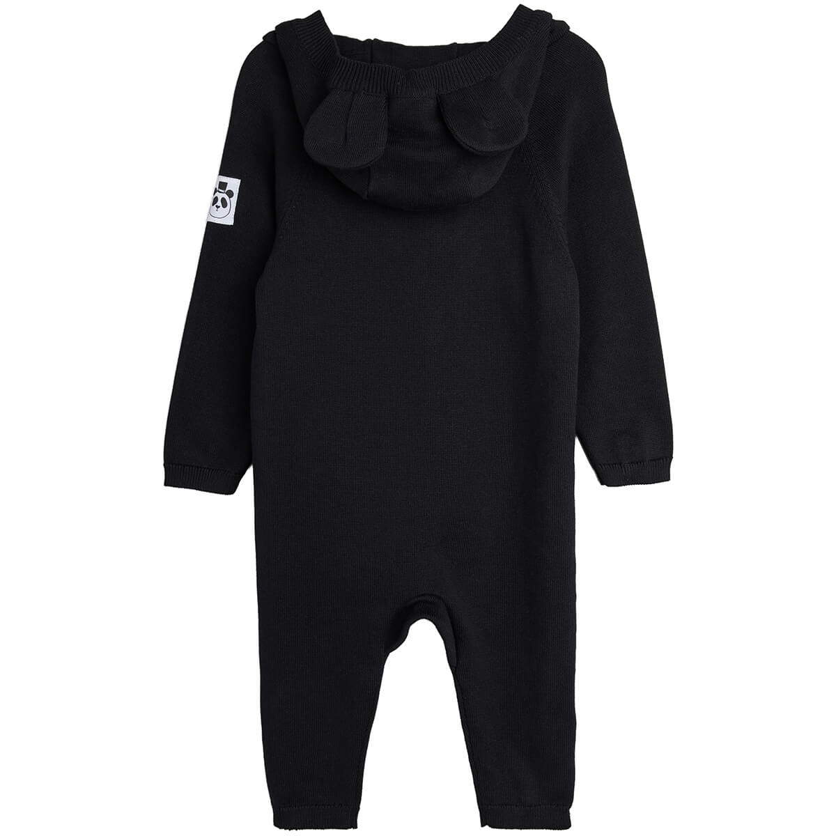 Mouse Ear Baby Jumpsuit in Black by Mini Rodini