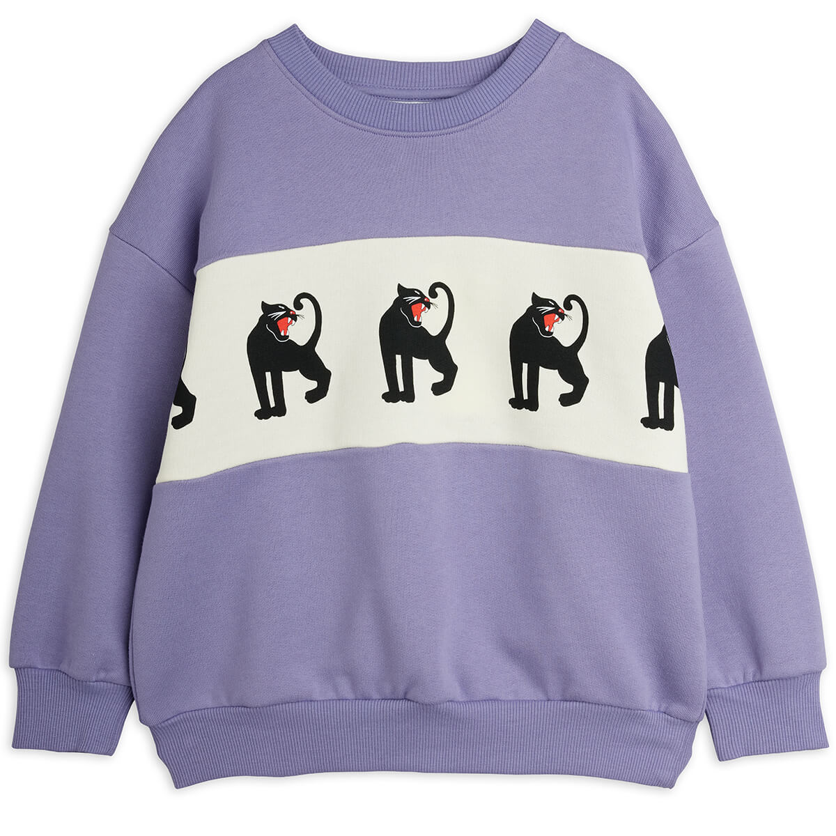 Panther Panel Sweatshirt in Purple by Mini Rodini