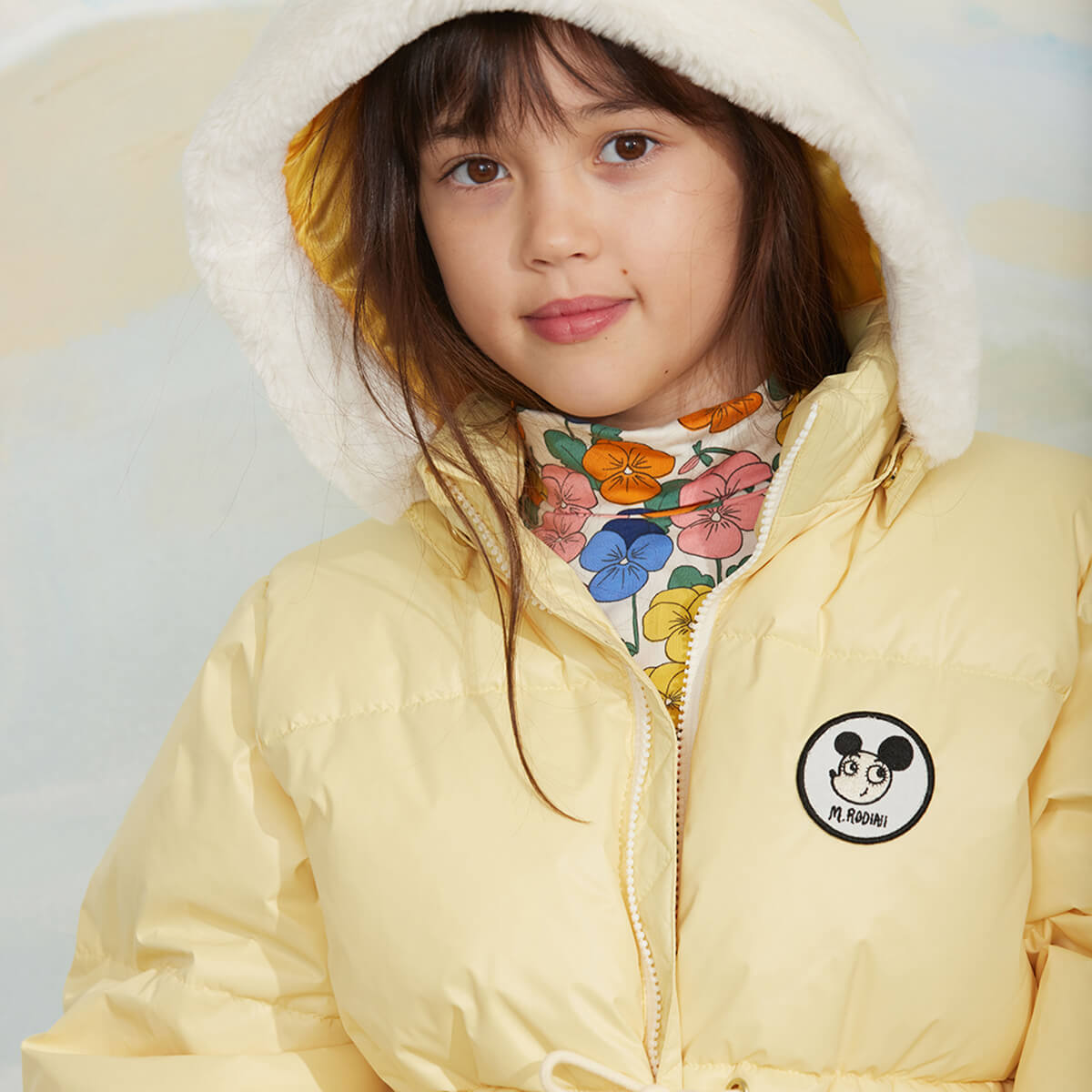 Ritzratz Patch Heavy Puffer Jacket in Yellow by Mini Rodini