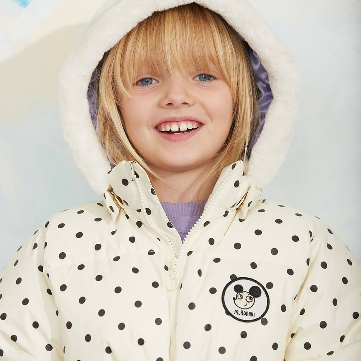 Ritzratz Patch Heavy Puffer Jacket in Off White by Mini Rodini