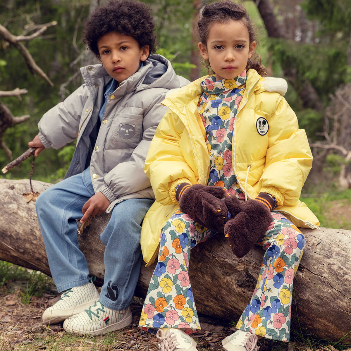 Ritzratz Patch Heavy Puffer Jacket in Yellow by Mini Rodini