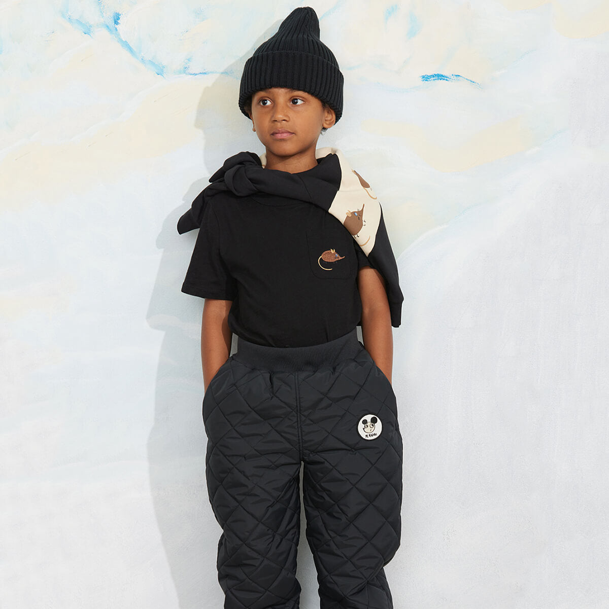 Ritzratz Patch Outerwear Trousers in Black by Mini Rodini