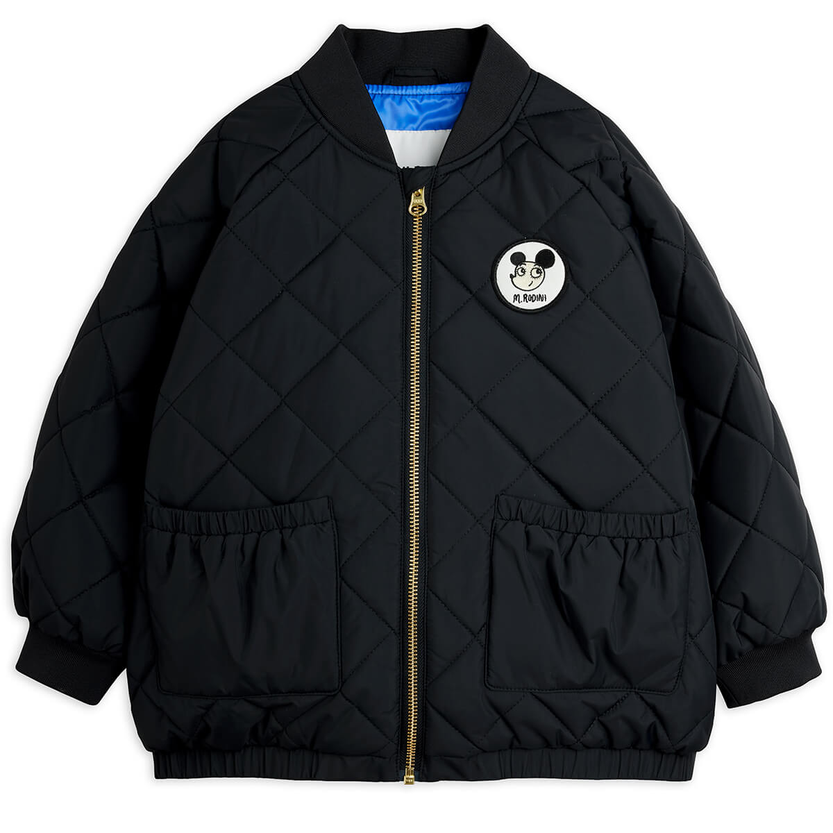Ritzratz Patch Quilted Puffer Jacket in Black by Mini Rodini