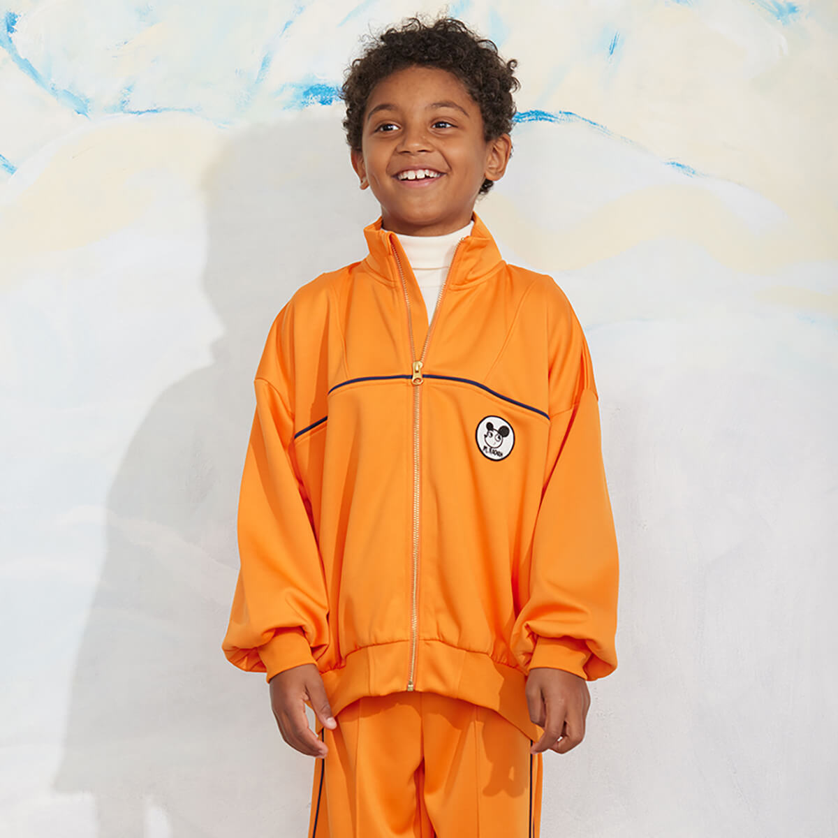Ritzratz Patch Tracksuit Jacket in Orange by Mini Rodini