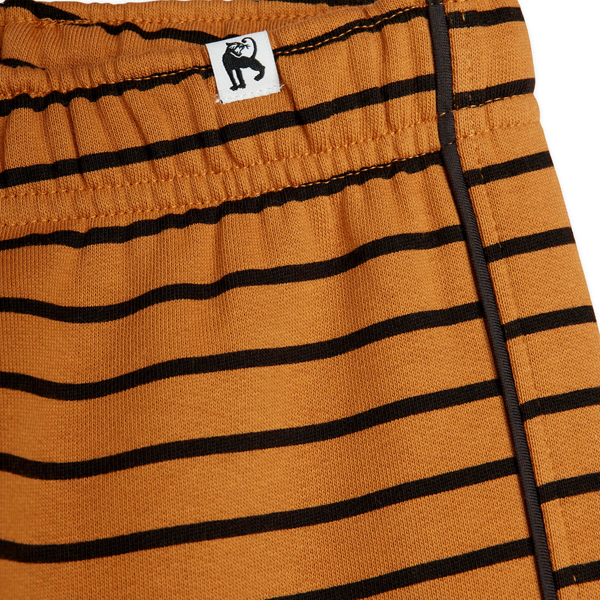 Striped Sweatpants in Brown by Mini Rodini