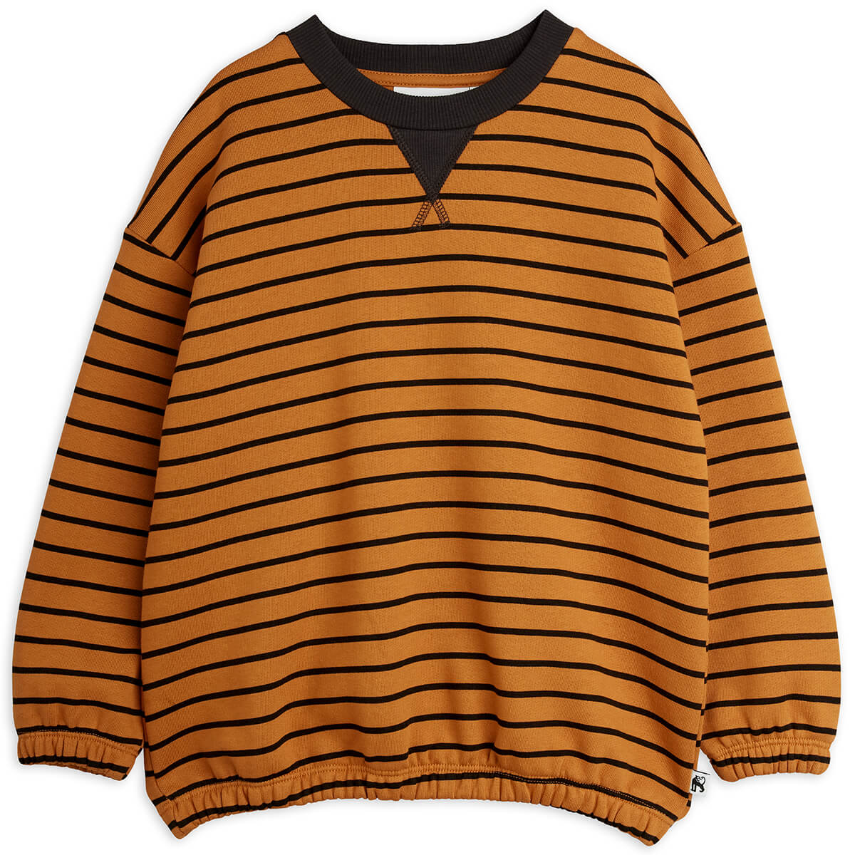 Striped Sweatshirt in Brown by Mini Rodini