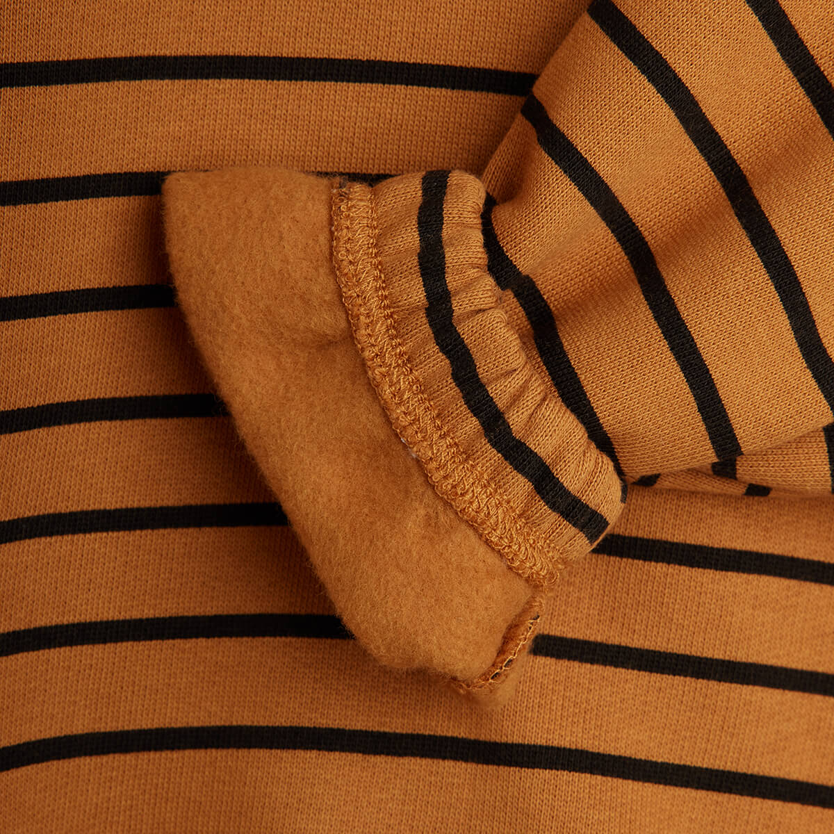 Striped Sweatshirt in Brown by Mini Rodini