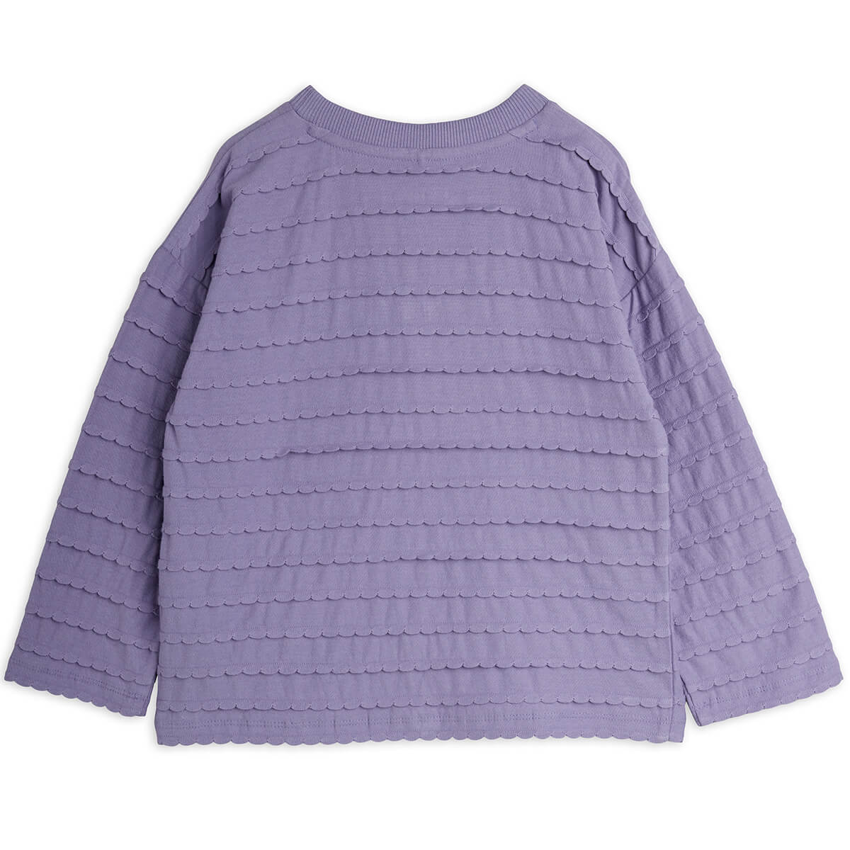 Textured Frill Long Sleeve Tee in Purple by Mini Rodini