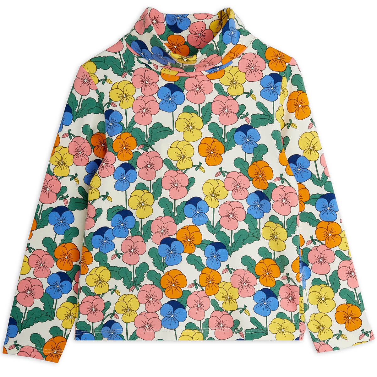 Violas Turtleneck T Shirt in Multi by Mini Rodini