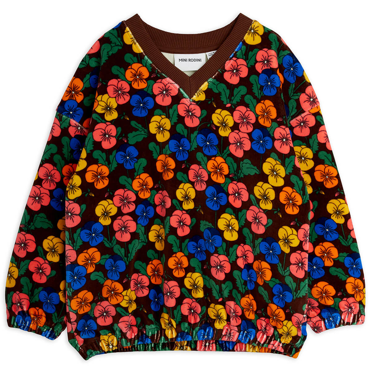 Violas Velour Sweatshirt in Multi by Mini Rodini
