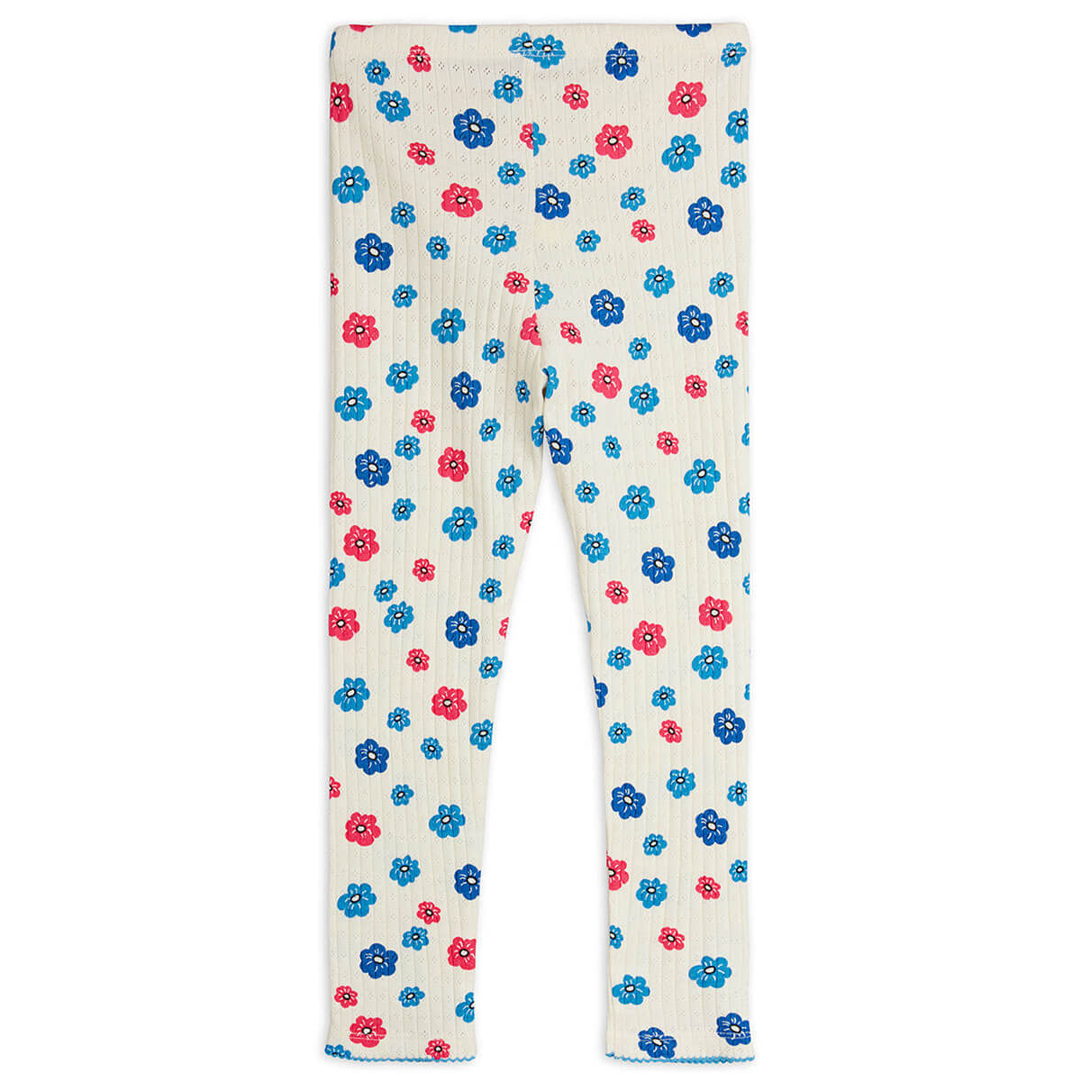 Flowers AOP Pointelle Leggings by Mini Rodini
