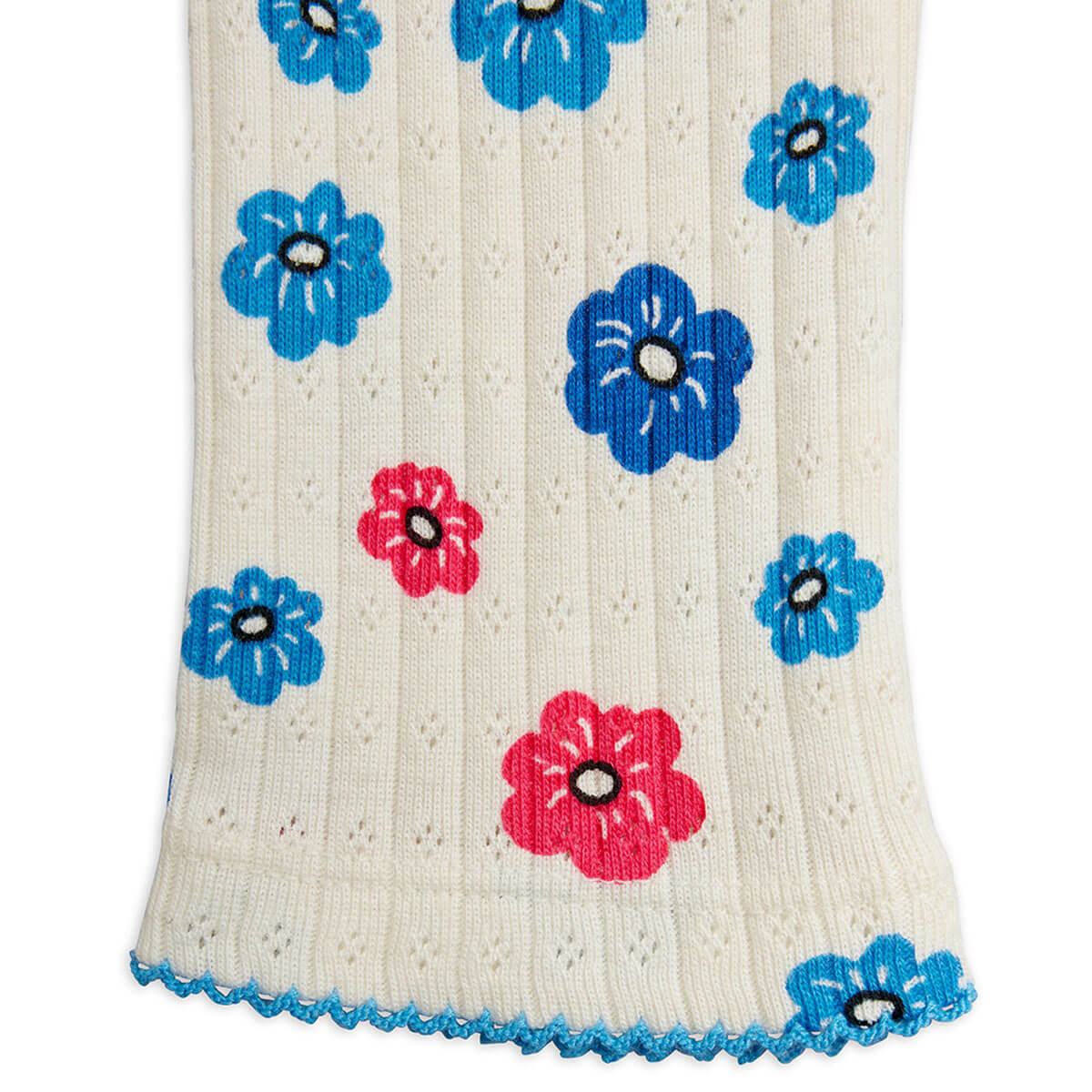 Flowers AOP Pointelle Leggings by Mini Rodini