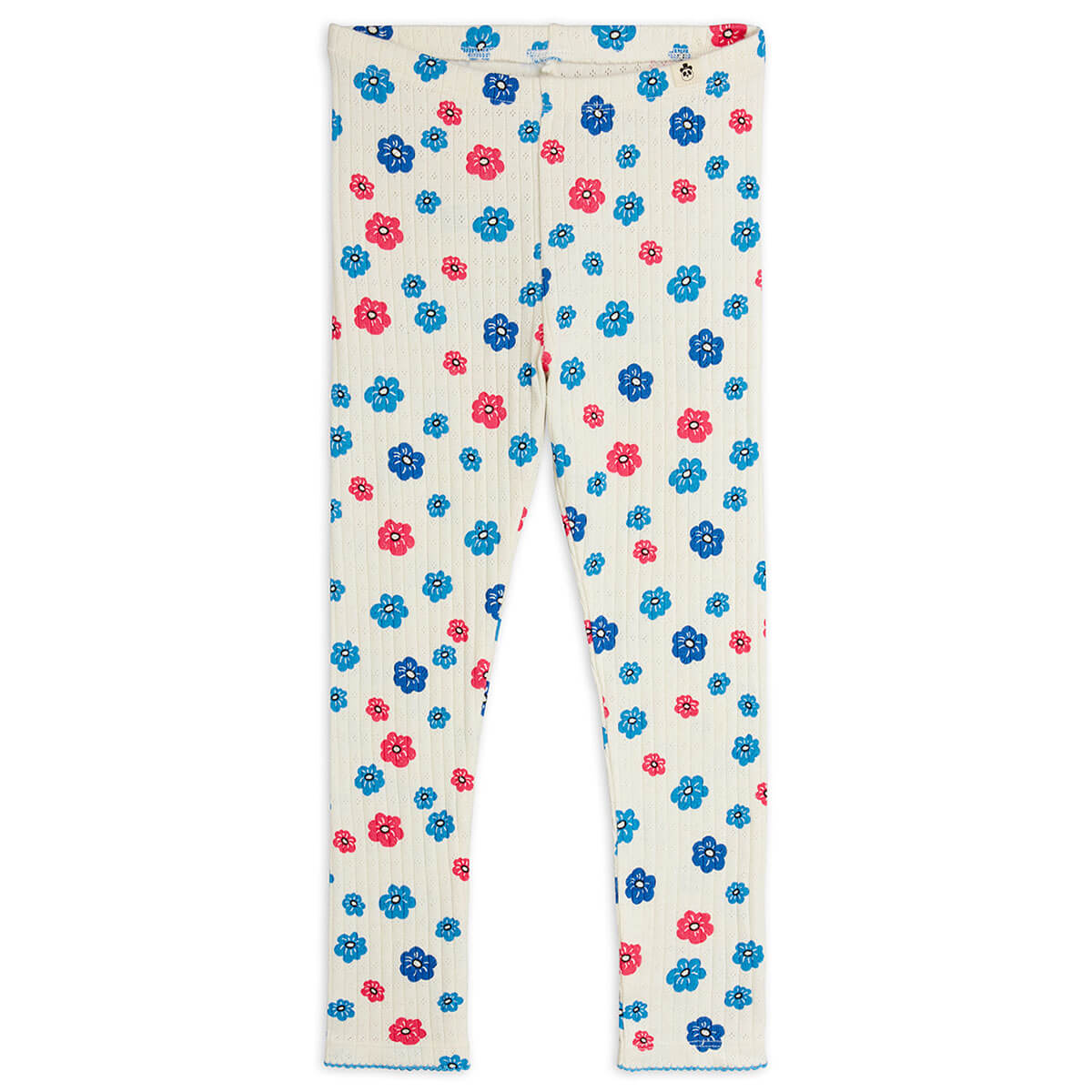 Flowers AOP Pointelle Leggings by Mini Rodini