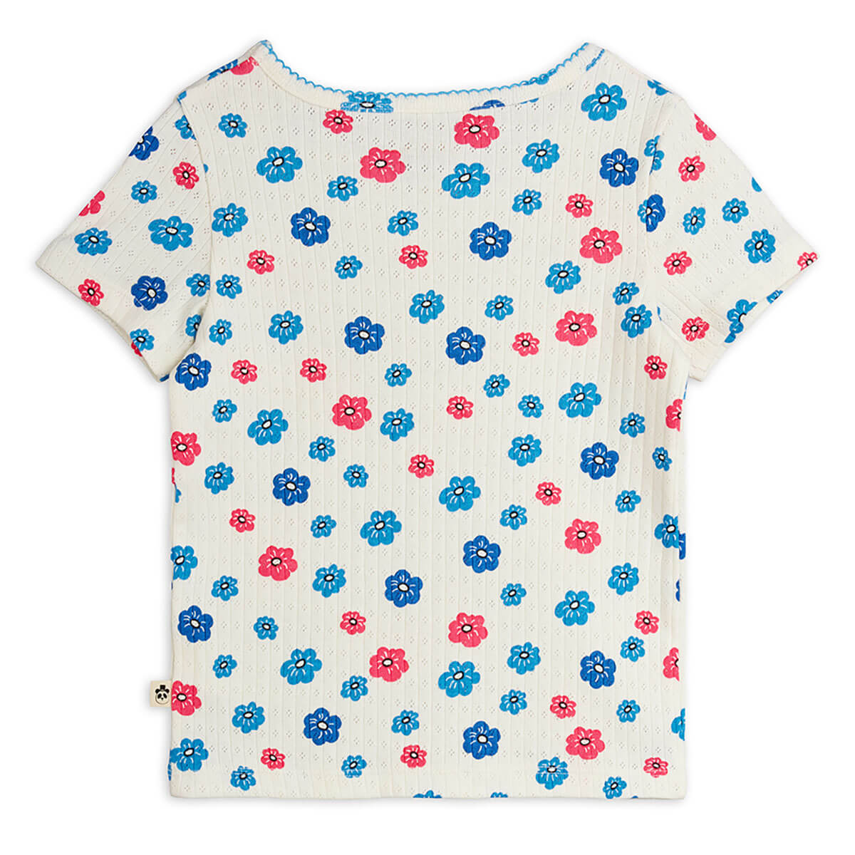 Flowers AOP Pointelle Tee by Mini Rodini