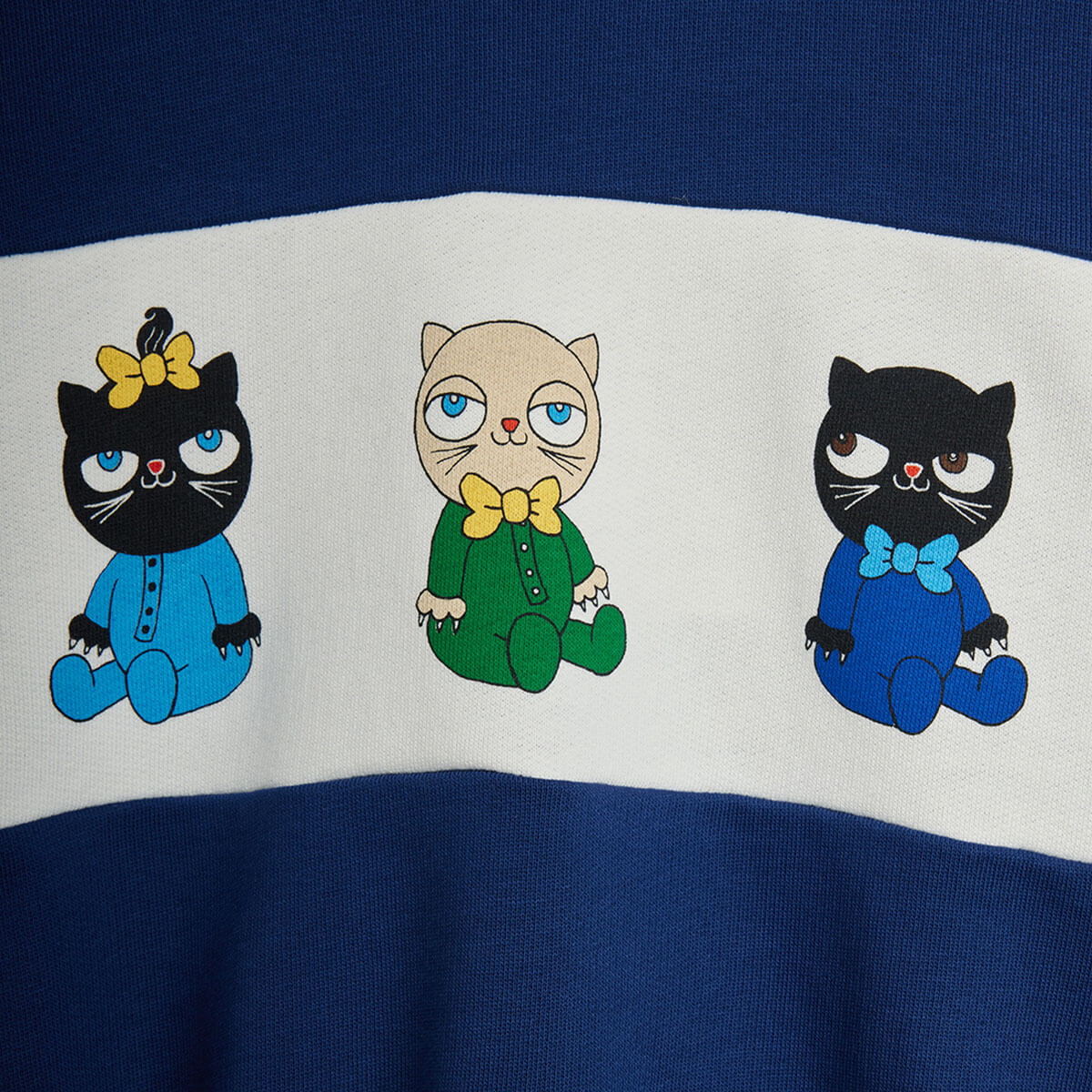 Minibabies Panel Sweatshirt in Blue by Mini Rodini