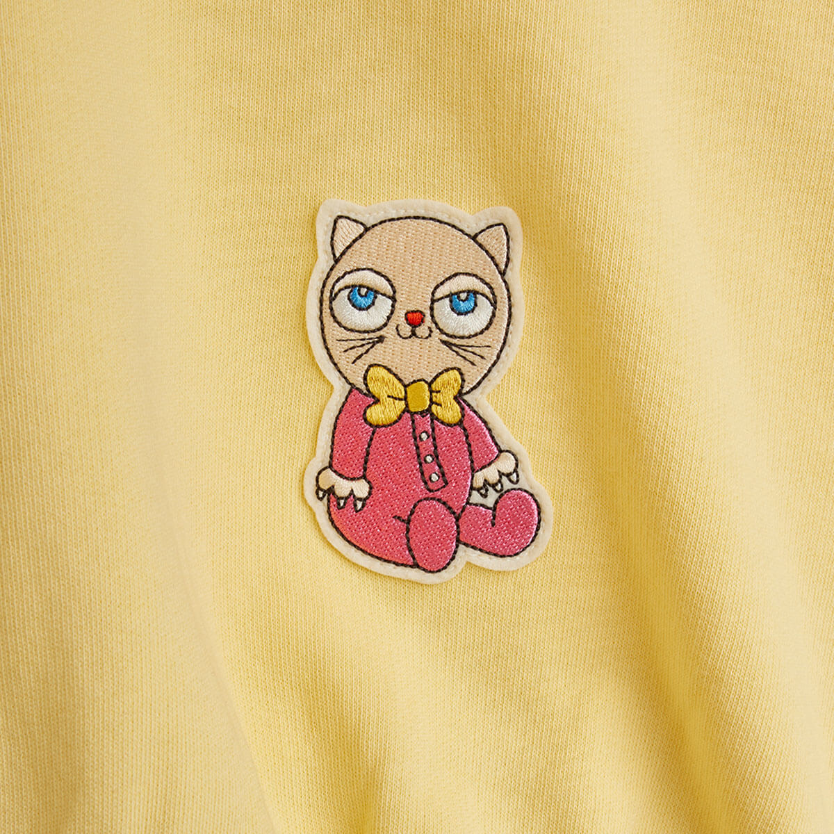Minibabies Patches Sweatshirt in Yellow by Mini Rodini
