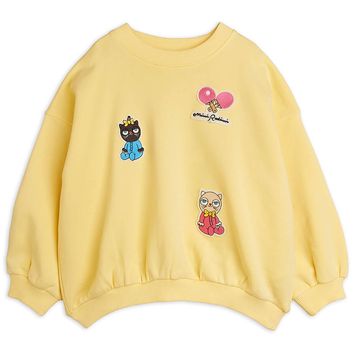Minibabies Patches Sweatshirt in Yellow by Mini Rodini
