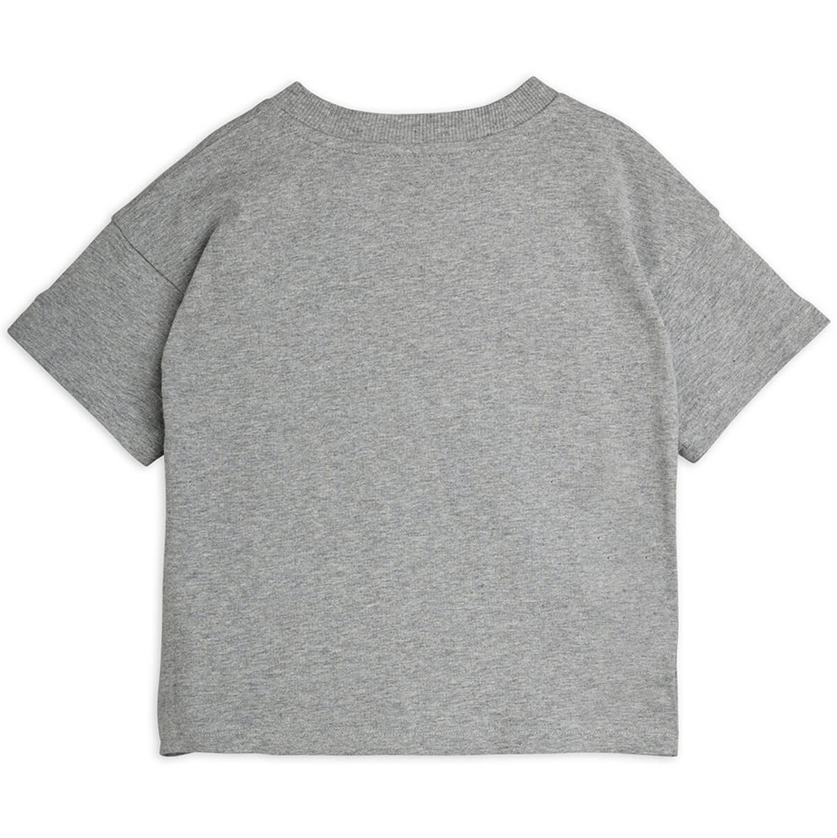 Minibabies Patches Tee in Grey Melange by Mini Rodini