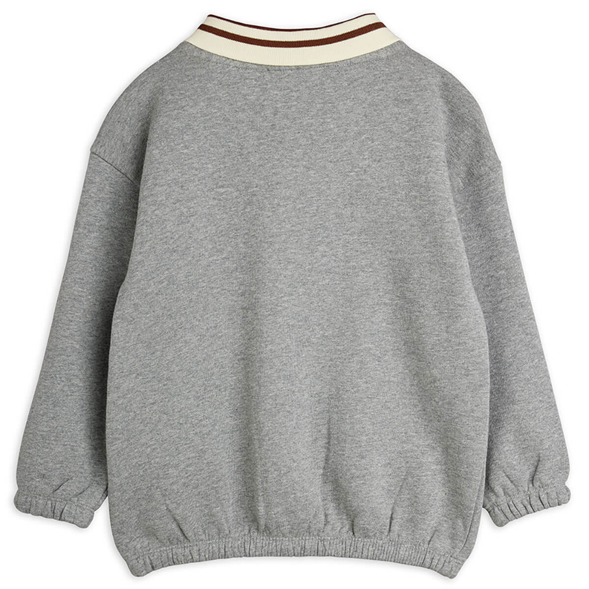 Panther Patch Collar Sweatshirt in Grey Melange by Mini Rodini