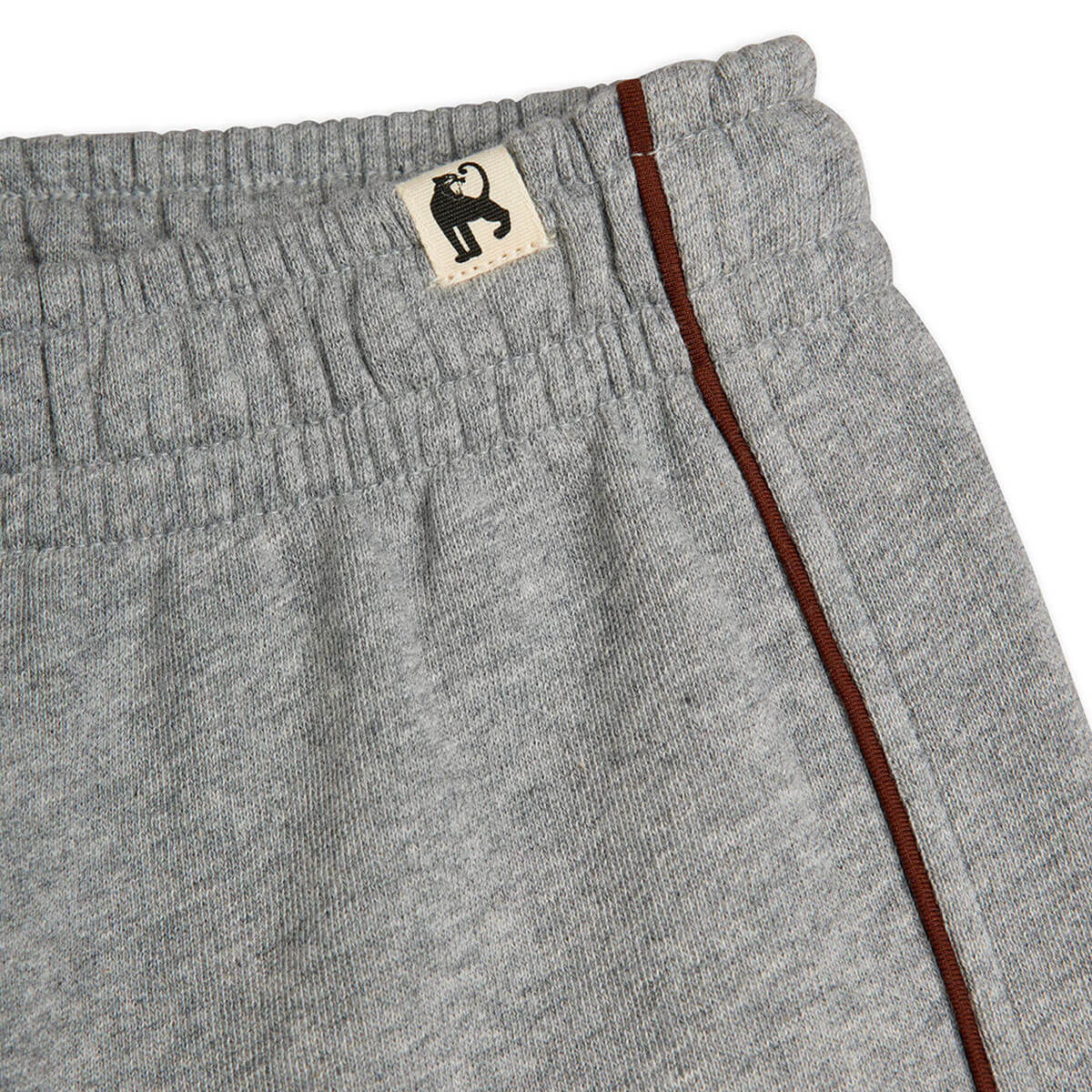 Plain Piping Sweatshorts in Grey Melange by Mini Rodini