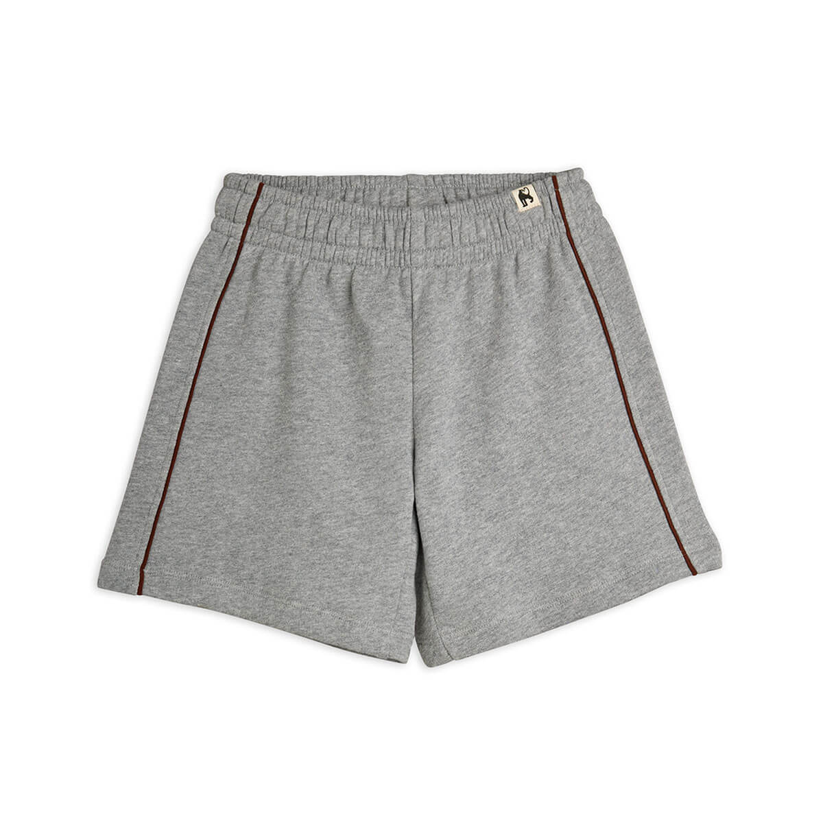 Plain Piping Sweatshorts in Grey Melange by Mini Rodini
