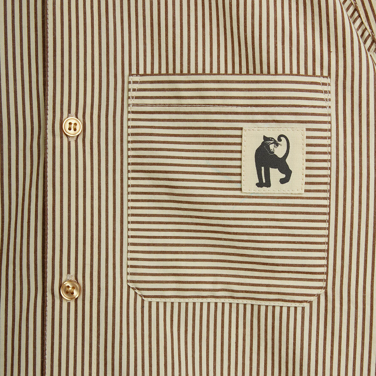 Poplin Shirt in Brown by Mini Rodini