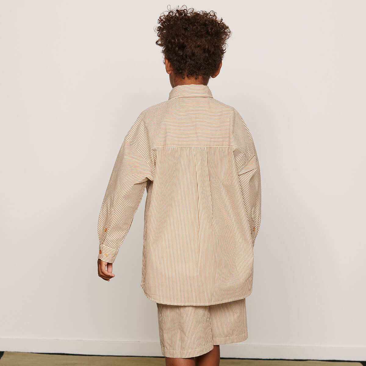 Poplin Shirt in Brown by Mini Rodini