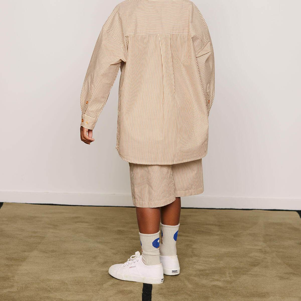 Poplin Woven Shorts in Brown by Mini Rodini