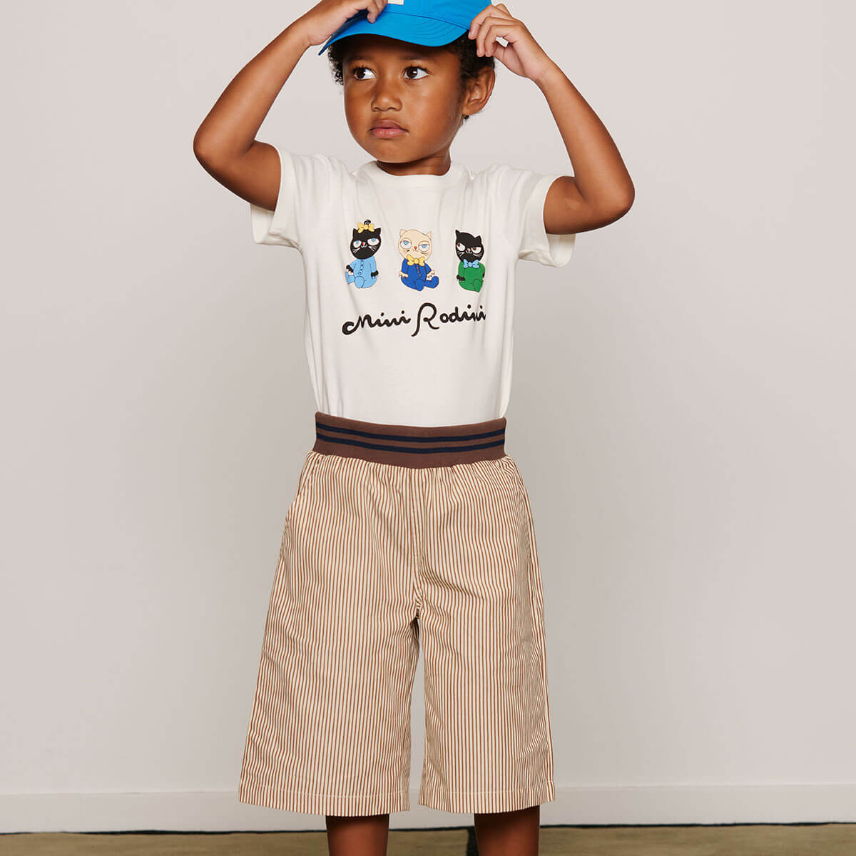 Poplin Woven Shorts in Brown by Mini Rodini