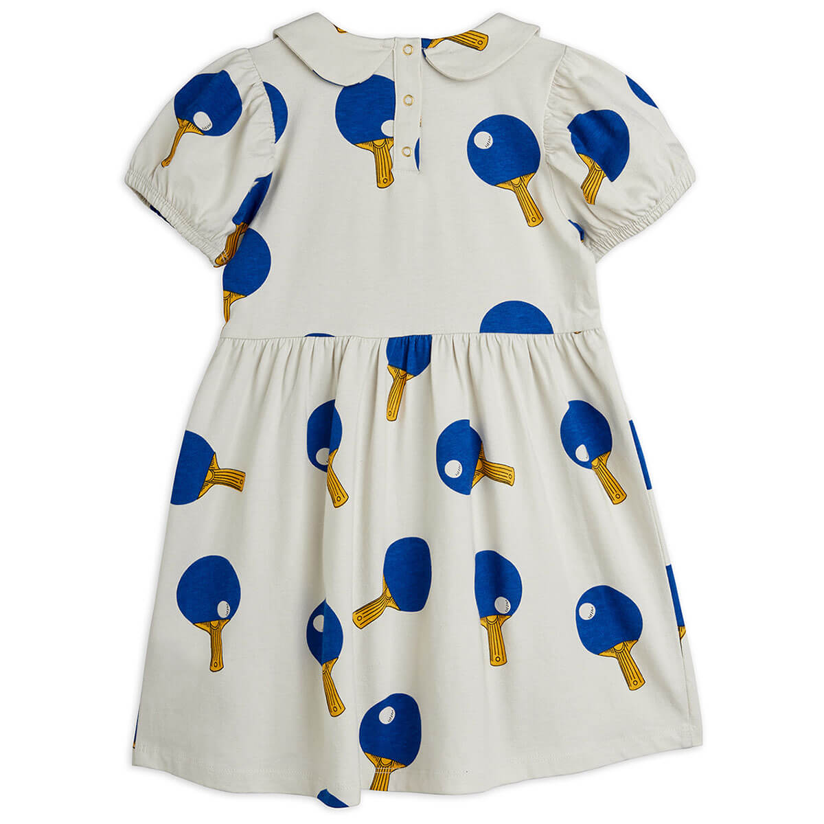 Table Tennis AOP Dress in Grey by Mini Rodini