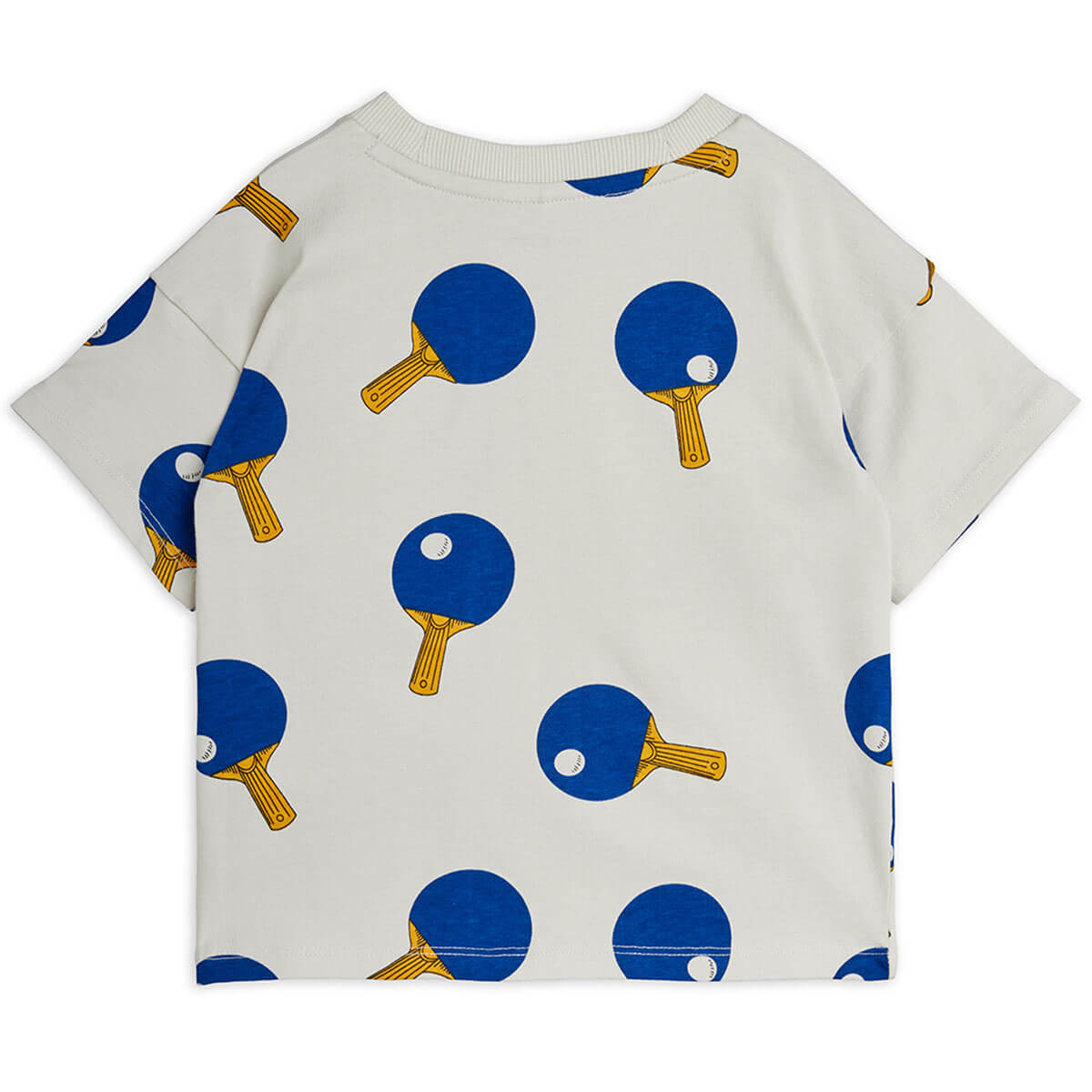 Table Tennis AOP Tee in Grey by Mini Rodini