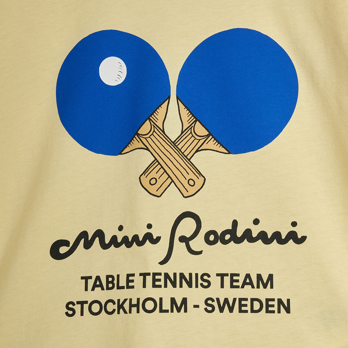 Table Tennis Contrast Rib Tee in Yellow by Mini Rodini