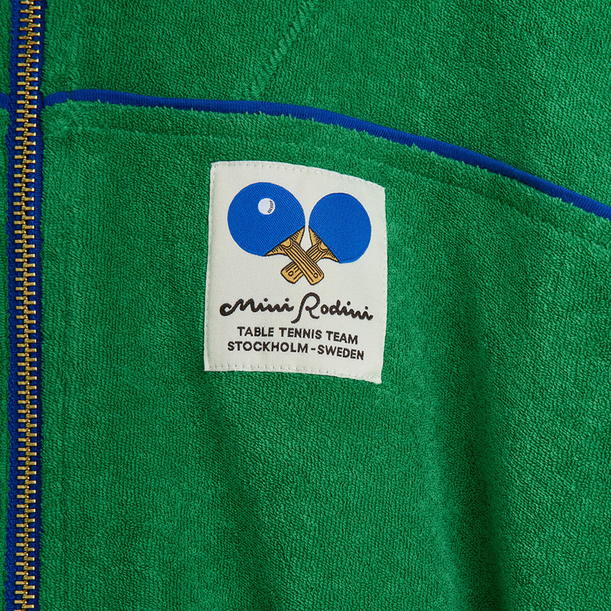 Table Tennis Patch Terry Cardigan by Mini Rodini