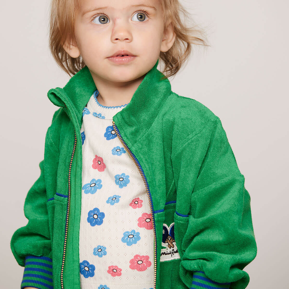 Table Tennis Patch Terry Cardigan by Mini Rodini