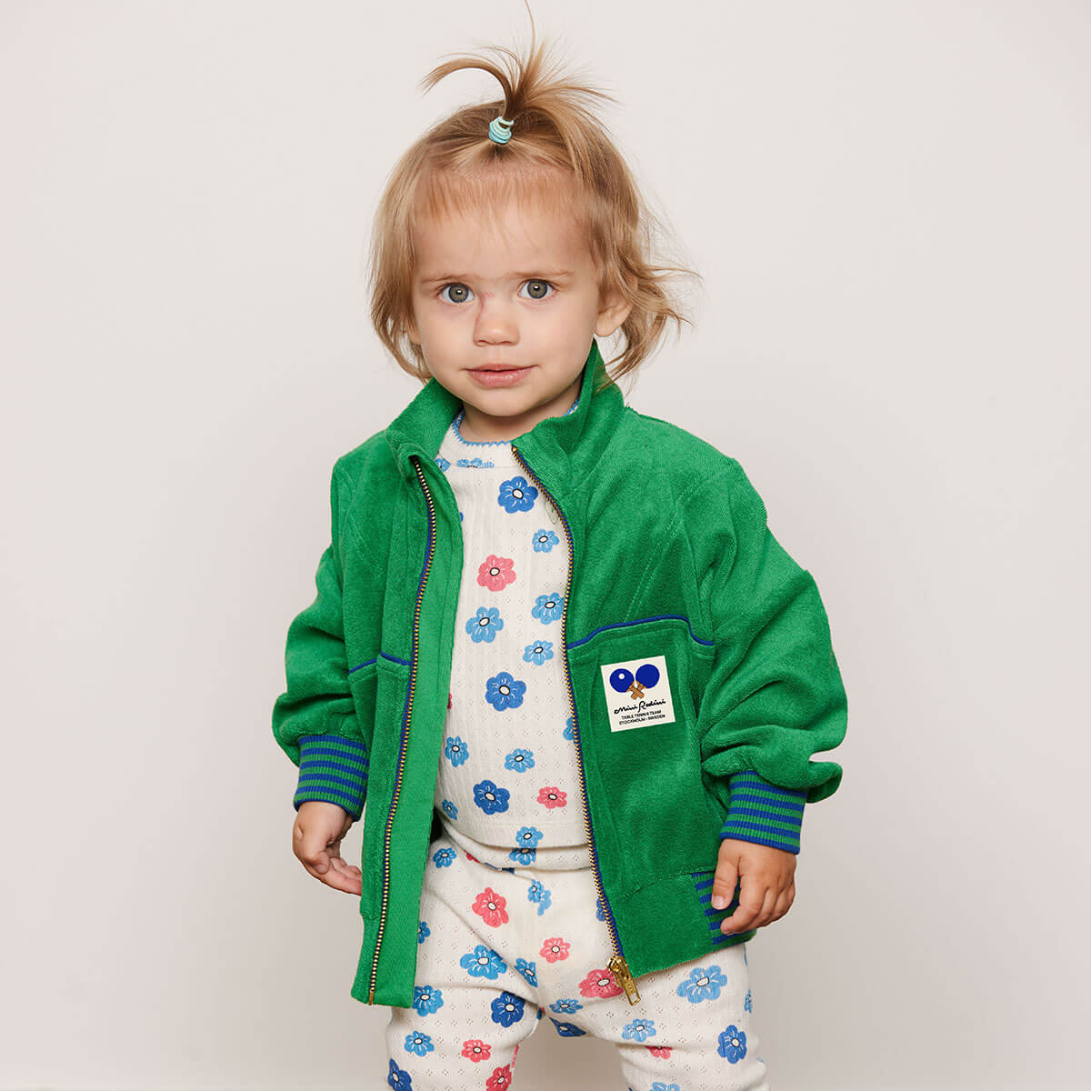 Table Tennis Patch Terry Cardigan by Mini Rodini