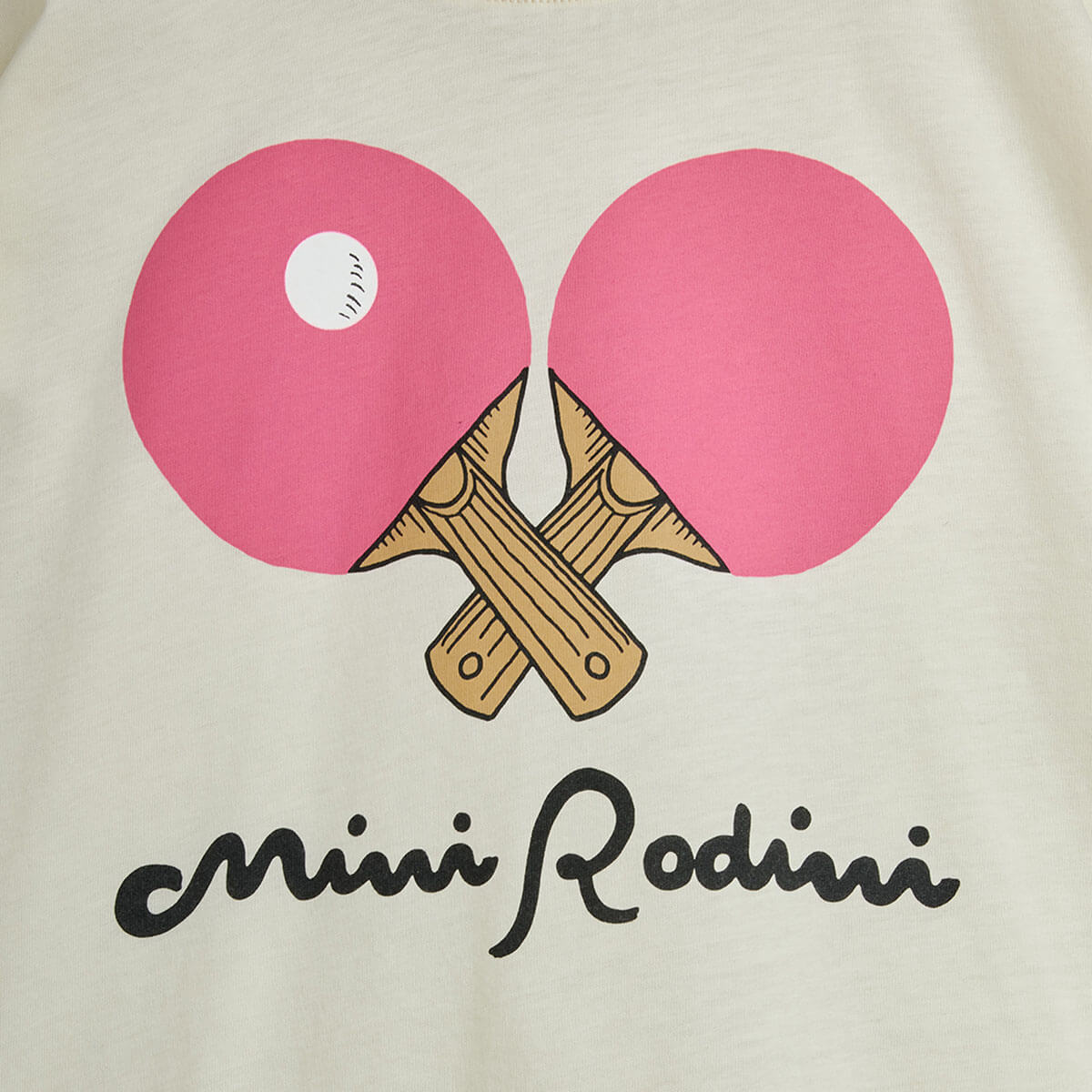 Table Tennis Tee in White by Mini Rodini