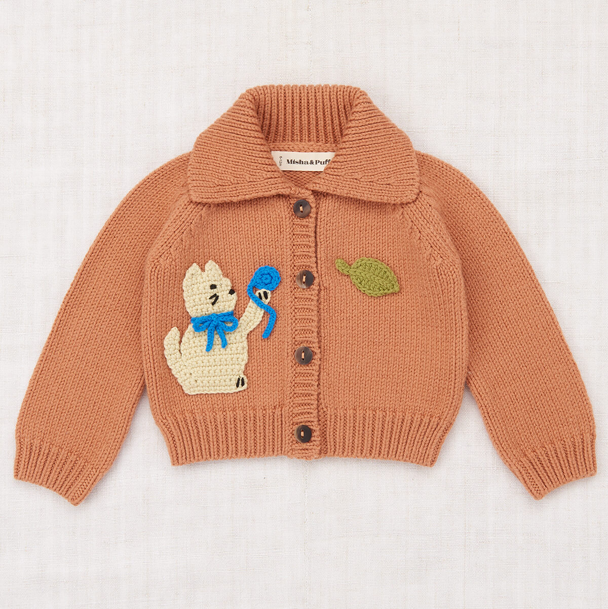 Baby Meadow Motley Cardigan in Palomino by Misha & Puff – Junior