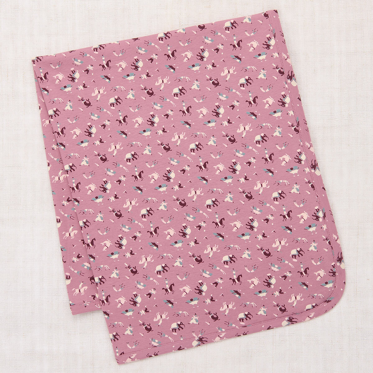 Baby Blanket in Antique Rose Circus by Misha & Puff