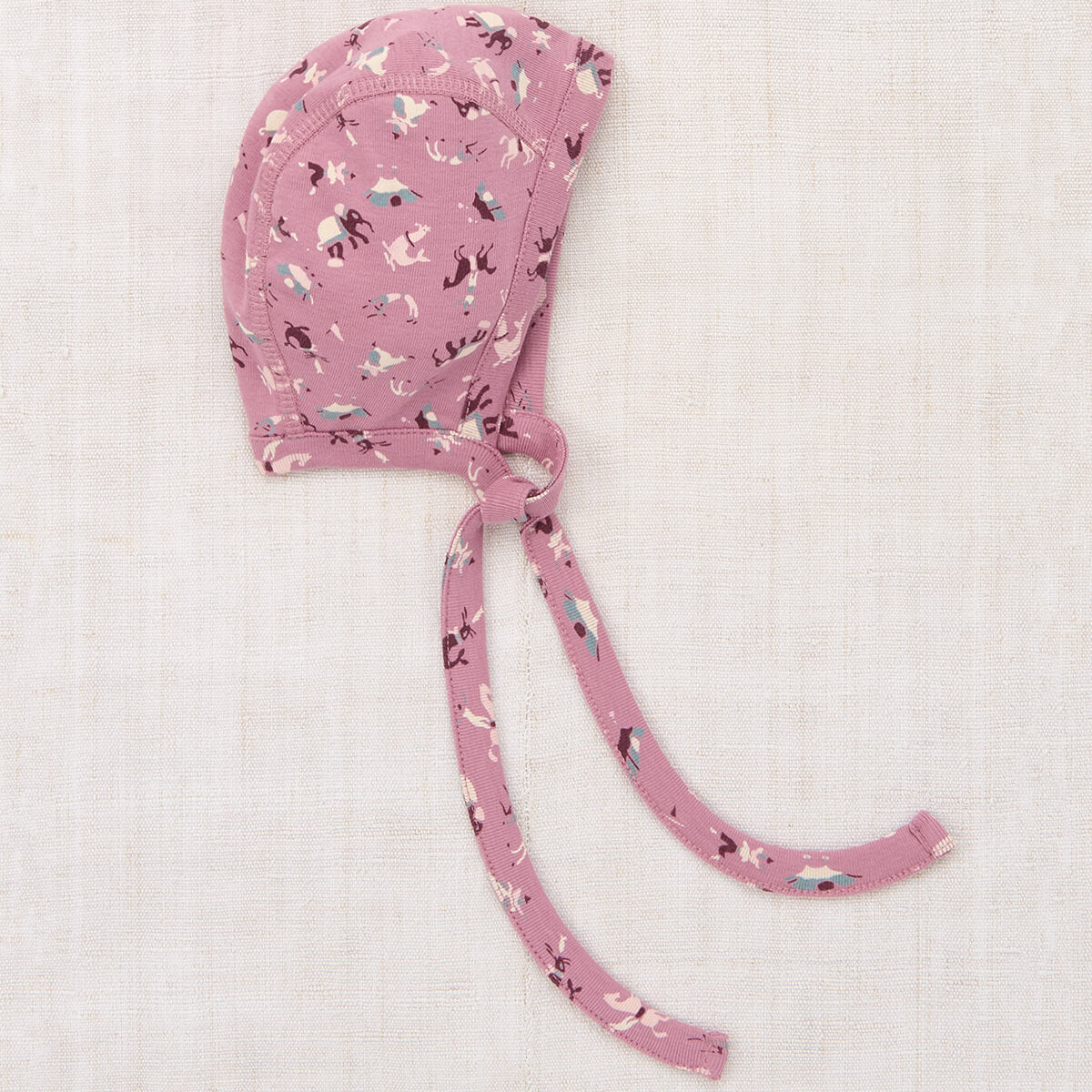 Baby Bonnet in Antique Rose Circus by Misha & Puff