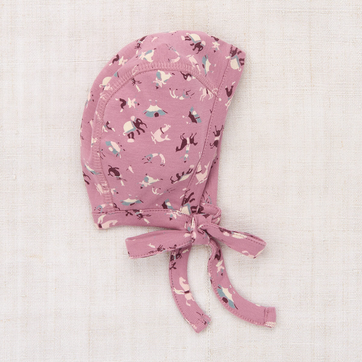 Baby Bonnet in Antique Rose Circus by Misha & Puff