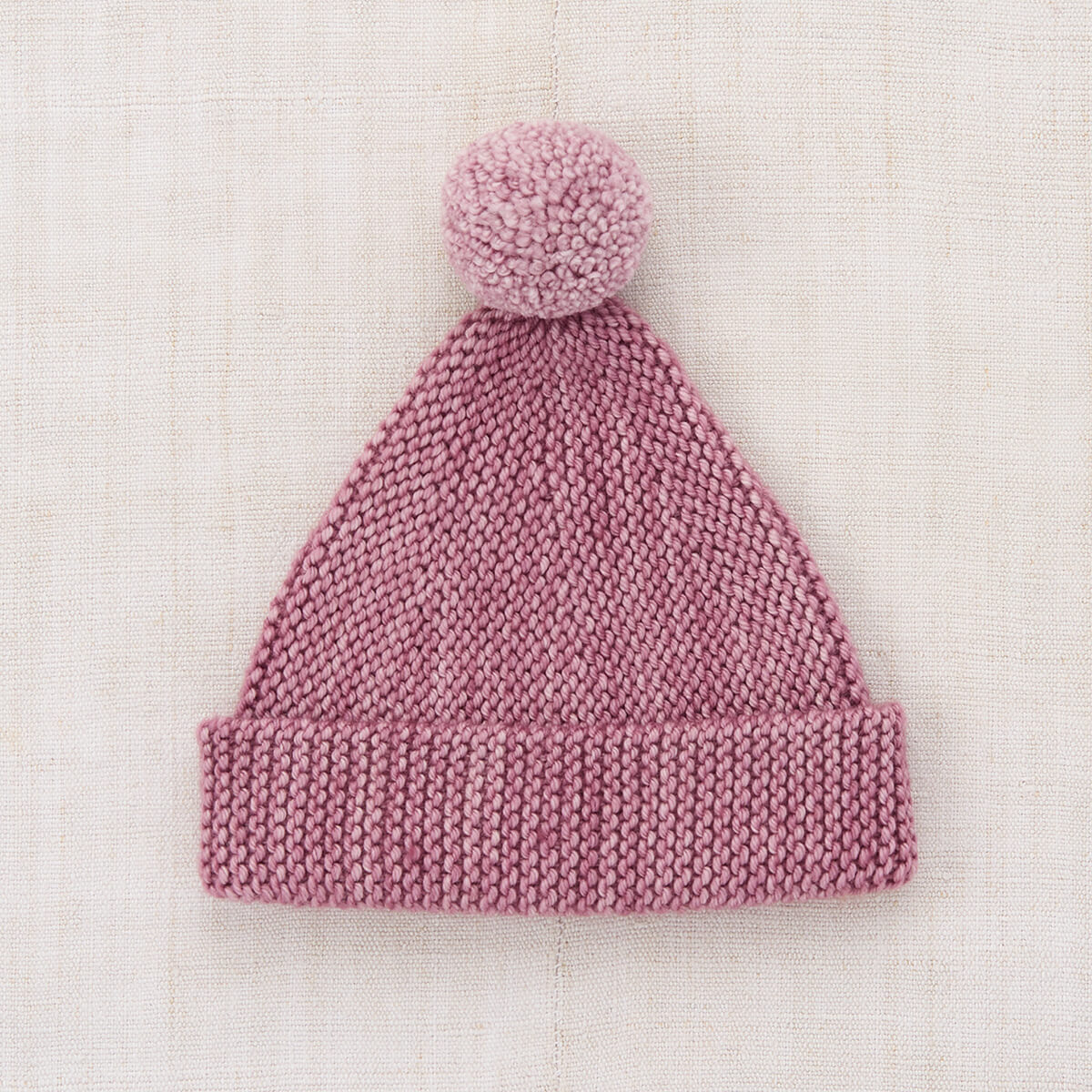 Baby Garter Hat in Antique Rose by Misha & Puff