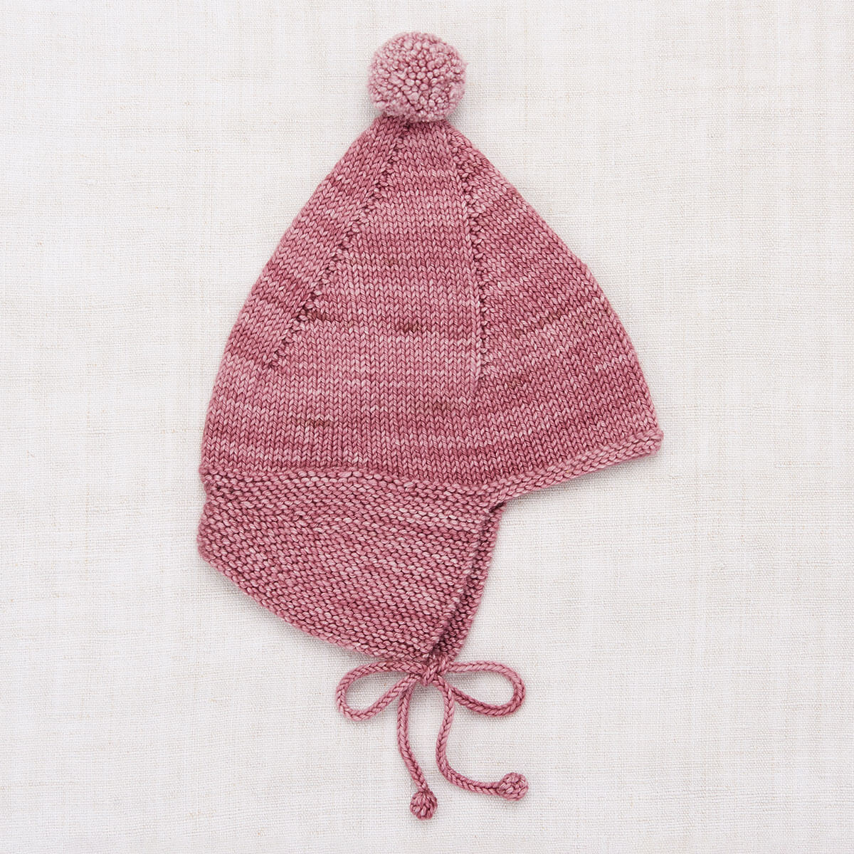 Baby Pointy Peak Hat in Antique Rose by Misha & Puff