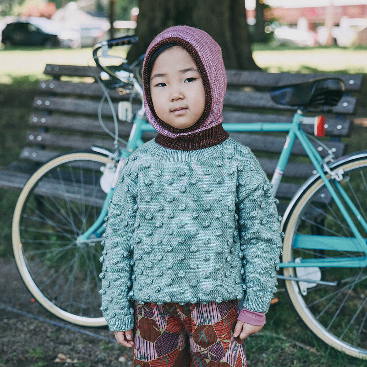 Balaclava in Antique Rose by Misha & Puff