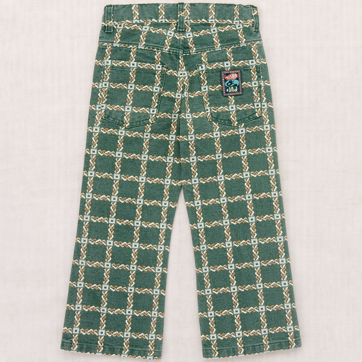 Canvas Slim Flared Pant in Bough Portico by Misha & Puff